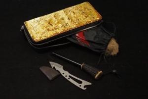 藤(Tou) collabo Remake Crocodile wallet  Fire starter set