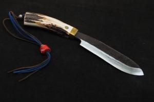 swordsmith type  unsigned  Aizu hunting knife150mm・single bevel（藤Tou collaboration)　